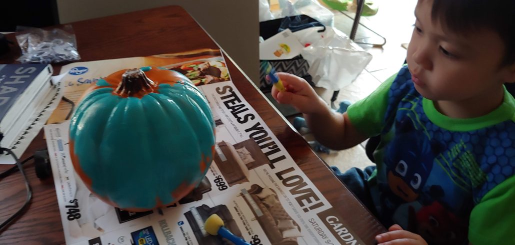 Painting a Teal Pumpkin